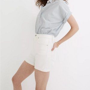 Madewell High-Rise Denim Shorts in Tile White Size 26